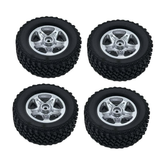 Dualoai 4 Pieces RC Car Wheels and Tires 1/12 Scale MN82 MN78 DIY Sturdy Spare Parts