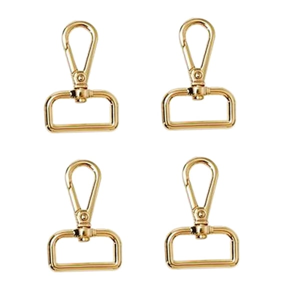 Dualoai 4 Pieces Swivel Snap Hook Snap Hook Key , Rotatable Swivel for Belt Strap 2.5 Golden