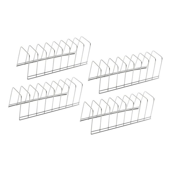 Dualoai 4 Pieces Utensils Drying Racks Stable Bread Racks for Cafe Pantry Countertop Silver Plate Rack