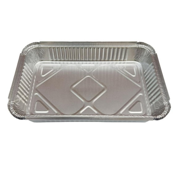 Dualoai 410-2200ML ALUMINUM FOIL PANS DISPOSABLE GRILL DRIP GREASE TRAYS FOOD CONTAINERS 5Pcs_2200ml