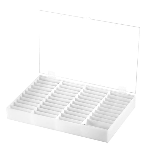 Dualoai 44 Slots Fake Nails Gel Polish Board Manicure Nail Tips Storage Display Case Box