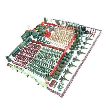 Dualoai 488 Piece Plastic Soldier 5cm Army Figures Playset for Army Sand Scene Model