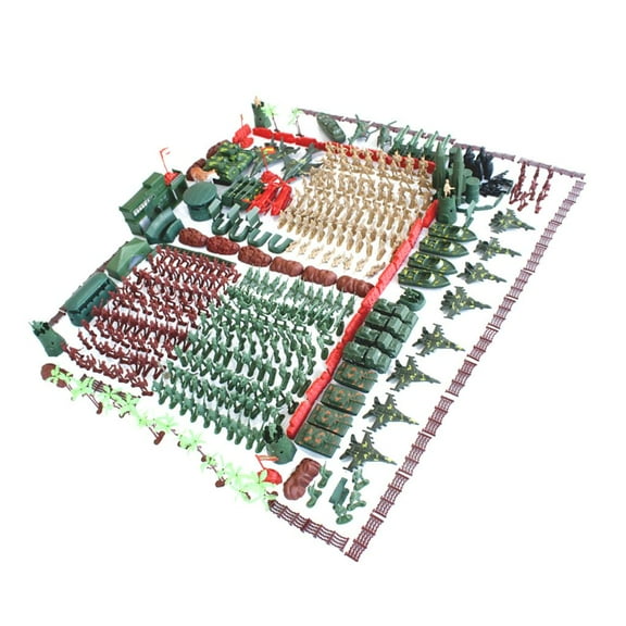 Dualoai 488 Piece Plastic Soldier 5cm Army Figures Playset for Army Sand Scene Model