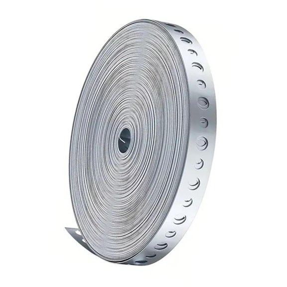 Dualoai 49.2 Ftx 0.7inch Pipe Hanger Strap Metal Heavy Duty Versatile Strapping Roll