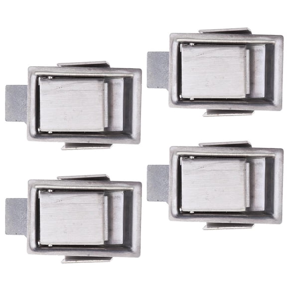 Dualoai 4PCS Paddle Lock Stainless Steel Mini Flush lock Recessed Mounted Latch Door