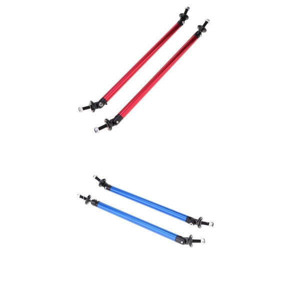 Dualoai 4PCS ( Red + Blue ) Adjustable Bumper Lip Splitter Strut Rod Tie Support Bars