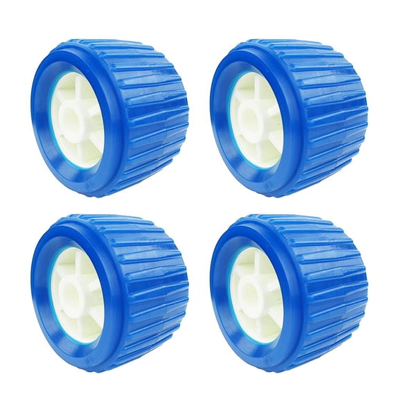 Dualoai 4Pcs Boat Roller Inflatable Boat Ribbed Wobble Roller Hardware 110x75x19mm