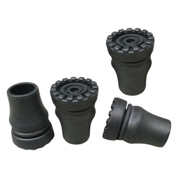 Dualoai 4Pcs Tips, Cane Tips Grip & Traction Protectors End Bottom Protectors for Hiking