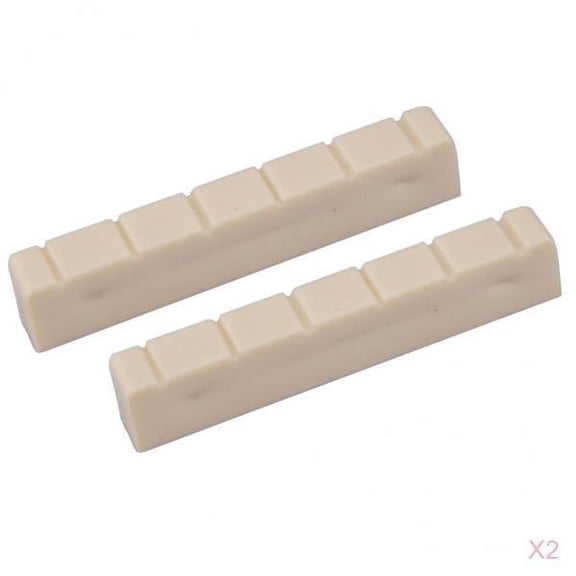 Dualoai 4pc 48mm Plastic Classical Classic Guitar Nuts 6 String Slotted Guitar Parts