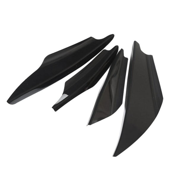 Dualoai 4pcs Car Front Bumper Fin Canards Splitter Spoiler Lip Sporty Racing Diffuser