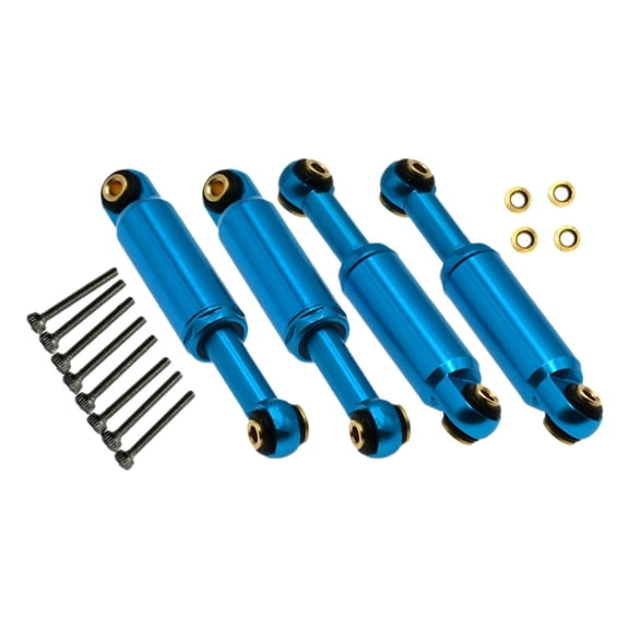 Dualoai 4pcs Mini RC Shock Absorber Set for Axial SCX24 90081 RC Crawler Accessories Blue