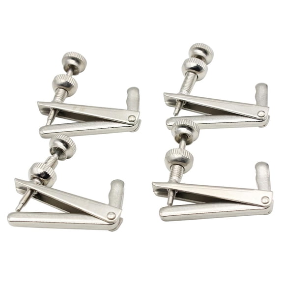 Dualoai 4pcs Nickel Plated Fine Tuners Fit for 3/4 4/4 Cello Parts String Adjuster