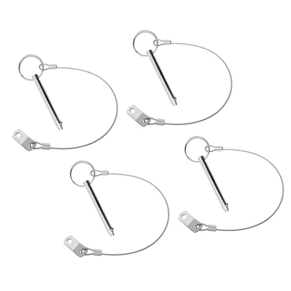 Dualoai 4pcs Quick Release Pin 5/16 Inch 8mm with Lanyard Boat Marine Yacht Hardware