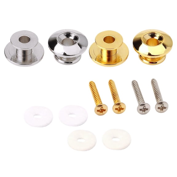 Dualoai 4pcs Strap Locks for Electric Acoustic Guitar Ukulele Instrument Repair Kits