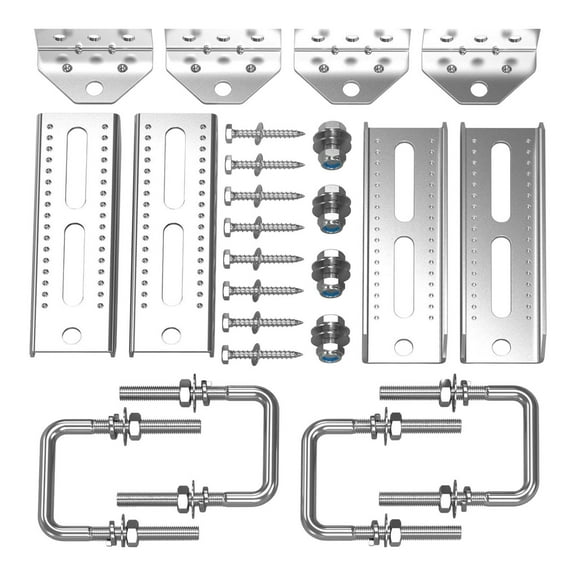 Dualoai 4x 8inch Boat Trailer Bunk Brackets Set with Hardware Generic Accessories Simple