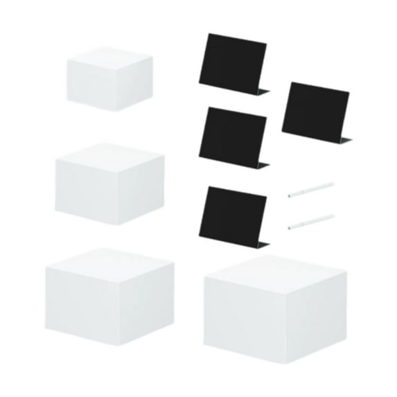 Dualoai 4x Acrylic Display Risers Multipurpose Figure Stand Nesting ...