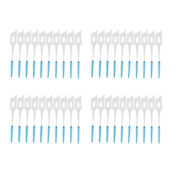 Dualoai 4x Silicone Dental Floss Pick Interdental Brush Teeth Stick Oral Deep Clean