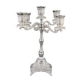 thumbnail image 1 of Dualoai 5 Arm Candelabra Candle Stand Tapered Candle Holder Centerpiece Candlestick Holder Table Candelabrum for Kitchen Counter Home Silver, 1 of 8