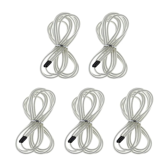 Dualoai 5 Count Speed Jump Rope Replacement Cable Lightweight Replacement Cables 5 White