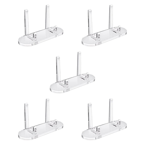 Dualoai 5 Pieces Acrylic Display Stands Tabletop Easel Stands for Menu Artwork Photo