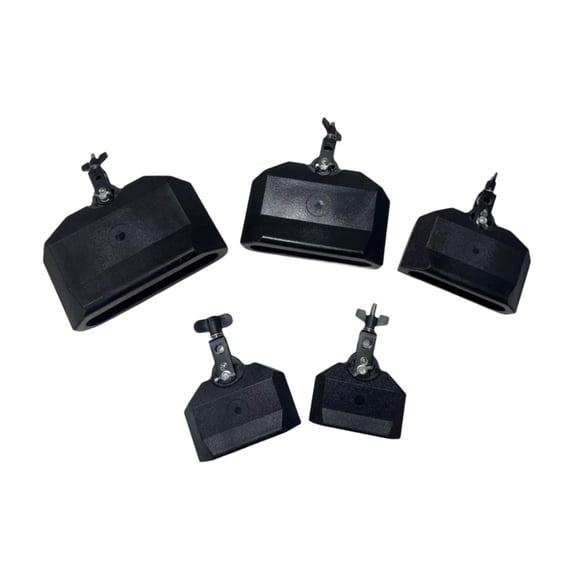 Dualoai 5 Pieces Musical Percussion Block Practical Easy to Use Accessories Premium Durability High Performance Latin Drum Instrument Black