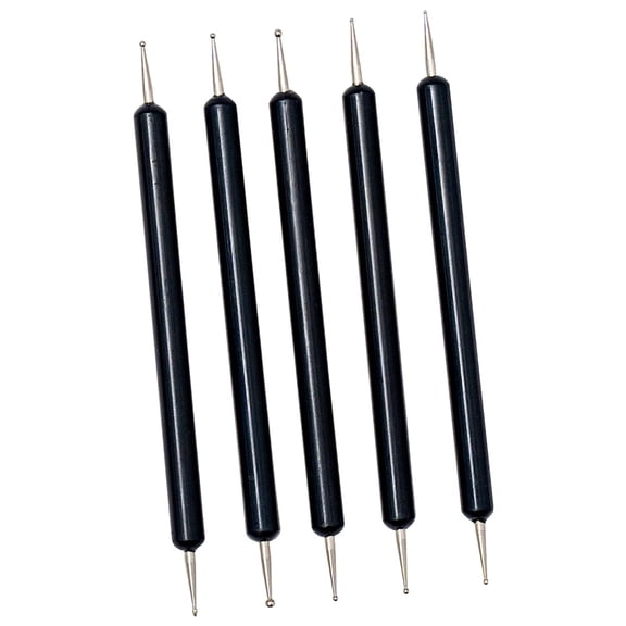 Dualoai 5 Pieces Nail Art Dotting Pen Pottery Dotting Tools for Drawing DIY Projects