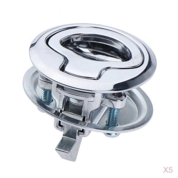 Dualoai 5 x Boat Hatch Slam Latch Cabinet Lift Pull Rings Locking 1.5'' Stainless Steel