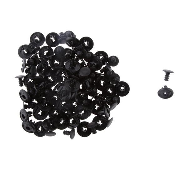Dualoai 50 pcs Fender Clip,Nylon Clamps for Car,Push-Type Bumper Fasteners Rivet Clips-