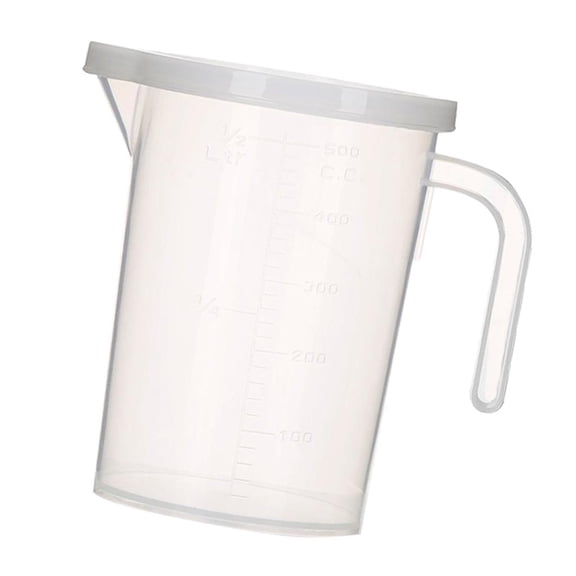 Dualoai 500/1000 Ml Liquid Measuring Cup, Jug, Pourer, Surface with Lid, Measuring Tools 500ml