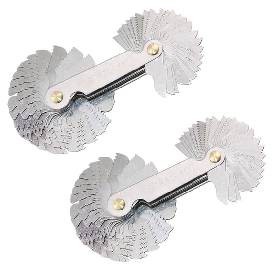 Dualoai 58 Pcs/Bag Inch & Metric & US Screw Pitch Thread Gauge 4-62 BSW 0.25-6mm