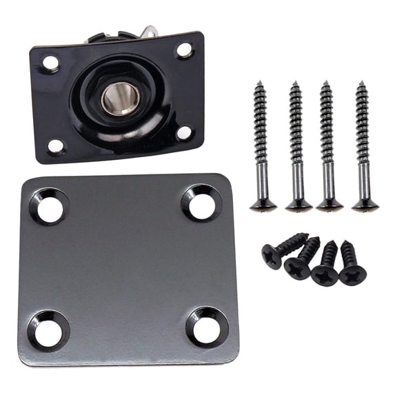 Dualoai 6.35mm Guitar Output Jack Socket Plate With Neck Plate For ST TL Guitar Parts
