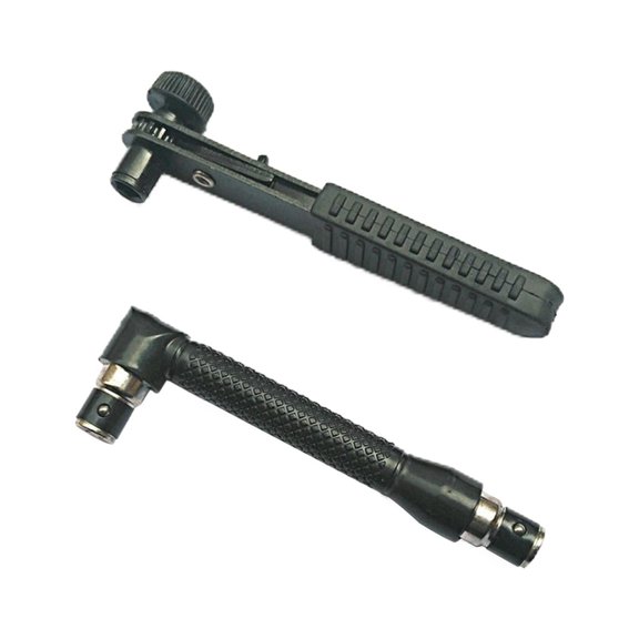 Dualoai 6.35mm Ratchet Wrench+Socket Wrench Quick Release Mini Wrench Set for Computer Electrical Repairing Home Removing Screw Metal Workshops