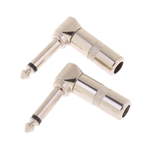 Dualoai 6.5 Mm Welding Speaker Right Angle Converter Amplifier Microphone 90degree Plugs