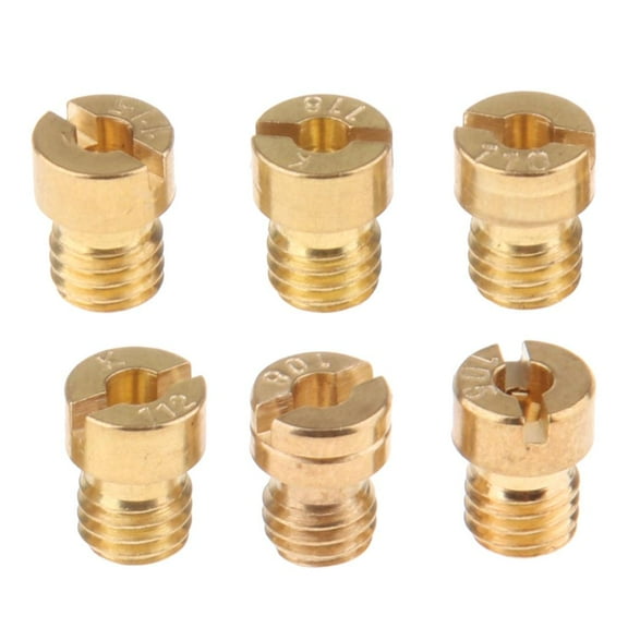 Dualoai 6 Pieces Carburetor Main Jet Kit for PWK 105 . 108 . 110 . 112 .