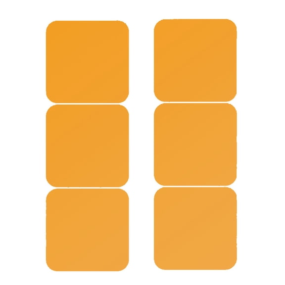 Dualoai 6 Pieces Self-adhesive Square Mirror Wall Tile Stickers Decal - 14-28cm for Pick 2 15x15cm Golden