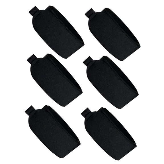 Dualoai 6 Pieces Ski Straps Ski Fastener Multipurpose Ski Board Ties Snowboard Strap for Black