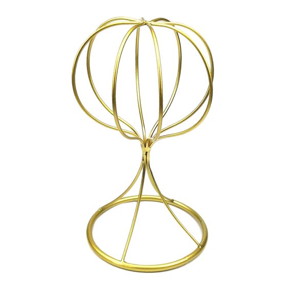 Dualoai 6'' Stable Metal Hat Holder Hollowed-out Wig Styling Drying Fedora Display Stand 32cm