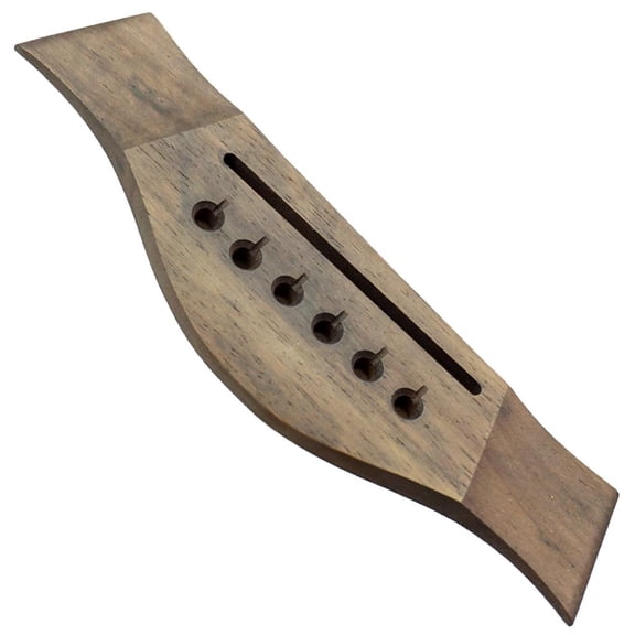 Dualoai 6 String Rosewood Saddle Through Guitar Bridge for Acoustic Folk Guitar Accs