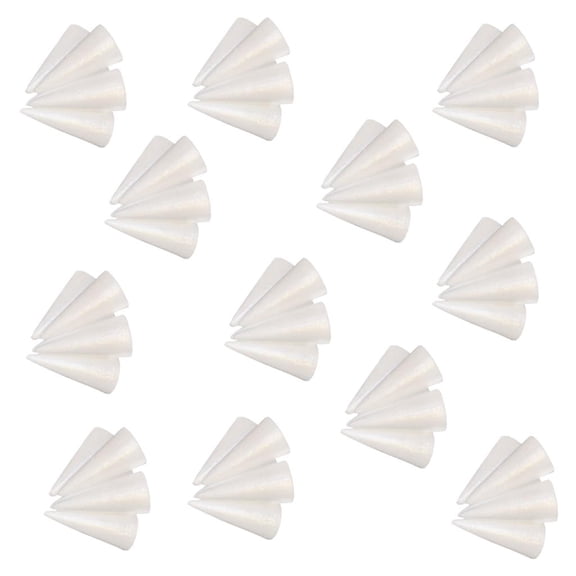 Dualoai 60 Pieces Cone Shaped Foam Ornaments For Handmade DIY Modelling Crafts