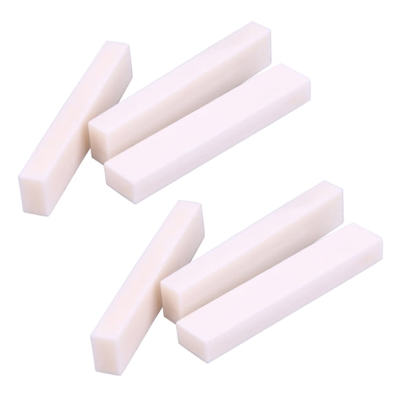 Dualoai 6pcs Natural Bone Nut DIY Accessory for Acoustic Guitar Les Paul Mandolin Guitar