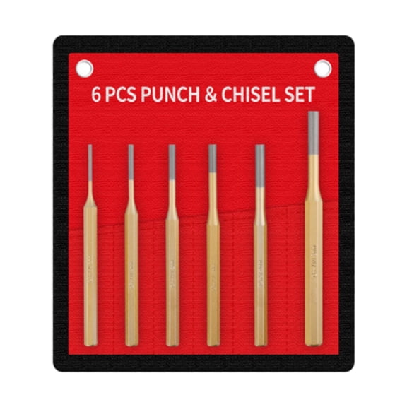 Dualoai 6x Cold Chisel Set Manual Punch and Chisel Set for DIY Hand Tools Carpenters Chiseling