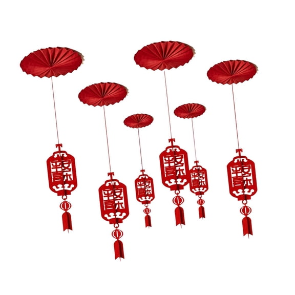 Dualoai 6x New Year Ceiling Decorations 2026 Year of The Horse Sturdy Lightweight Spring Festival Decor for Party Dining Room Bedroom