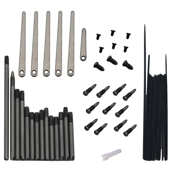 Dualoai 7 Sets Clarinet Repair Parts Spindle+Screws+Spring Leaf Screw+Spring Needles
