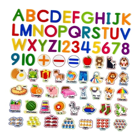 Dualoai 75Pcs Felt Board Pieces Set Preschool Storytelling Activity Alphabet Numbers