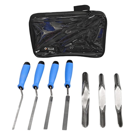 Dualoai 7Pcs Smoothing Tuck Pointer Grout Knife Compact Grouting Tool Kit Construction Hand Tool Tuck Pointing Tools for Plasterboard