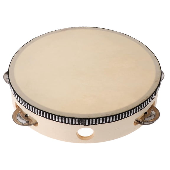 Dualoai 8 Inch Tambourine Hand Held Drum Bell, Single Row Metal Percussion Musical Educational Toy Instrument For Kids Musical Toys
