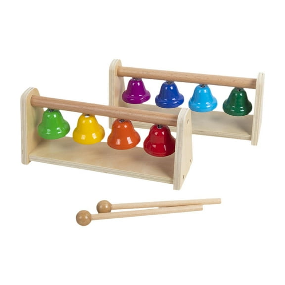 Dualoai 8 Note Hand Bells Percussion Musical Instrument Holiday Birthday Gift Colorful
