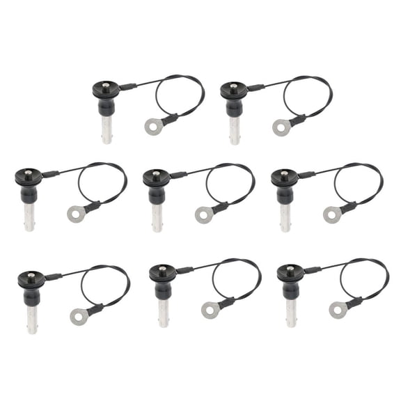 Dualoai 8 Pcs Stainless Steel Ball Lock Pin, Quick Release Pin, Push Button - Dia 8mm,