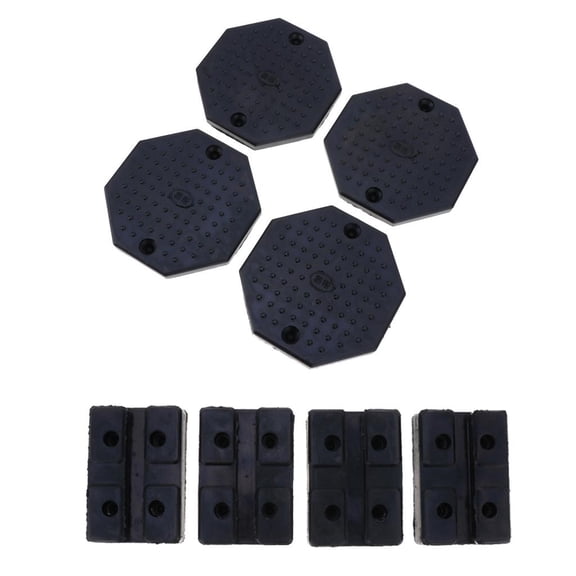 Dualoai 8 Pieces Car Rubber Jack Pad Jack Support Block Frame Protector Adapter, Octagon