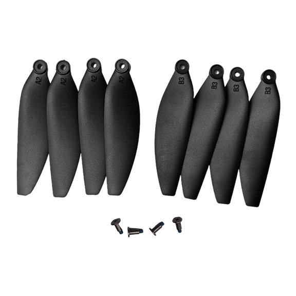 Dualoai 8 Pieces Drone Replacement Propellers Spare Parts Easy Installation Portable Drone Accessories 2.28inch for A13 L108 RG101 M8 black